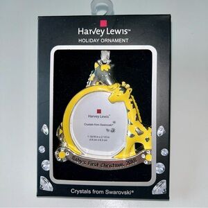 BABYS FIRST CHRISTMAS 2018 Holiday Ornament Swarovski Crystals HARVEY LEWIS